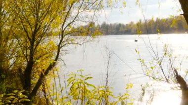 Ağaçlara Nehri üzerinde tekne ile göster