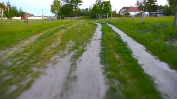 Andar numa estrada rural. Bela vista — Vídeo de Stock