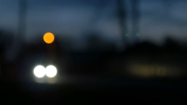 Lumière abstraite des voitures de passage — Video