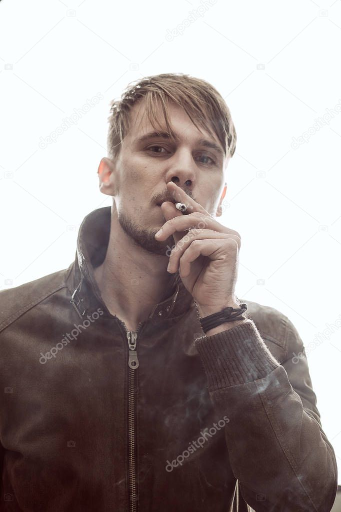 Men with cigarette 