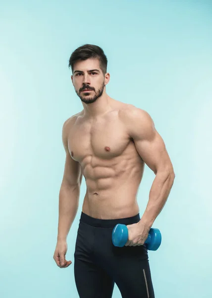 Handsome Athletic Man Fitness Model — Stock Photo, Image