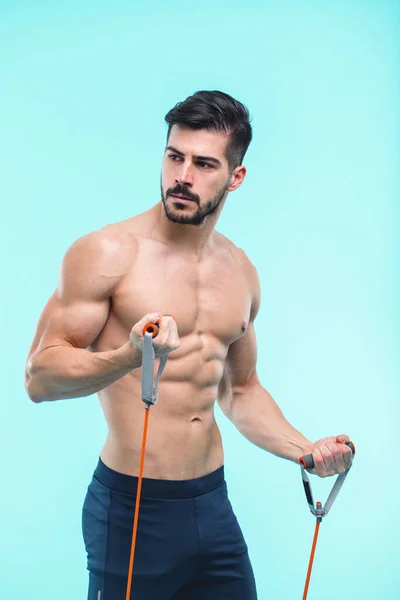 Handsome Athletic Man Fitness Model — Stock Photo, Image