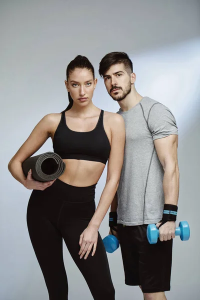 Sport Attractive Couple Man Woman — Stock Photo, Image