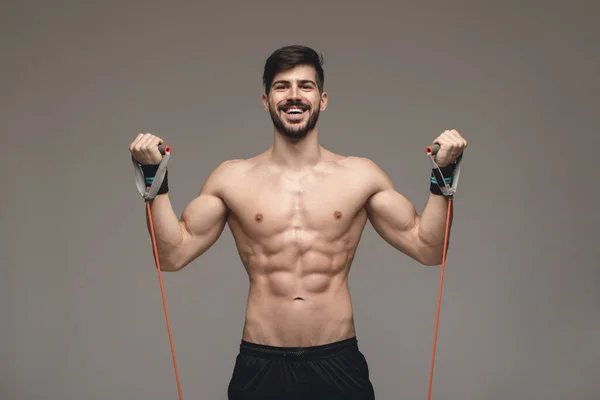 Handsome Athletic Man Fitness Model — Stock Photo, Image