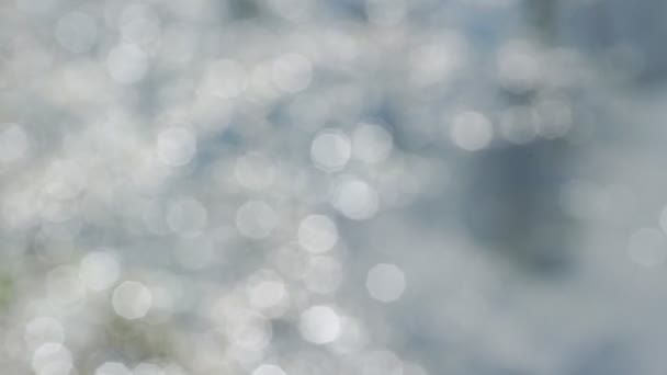 rapides fluviaux brillent à la lumière du soleil vif bokeh ralenti 