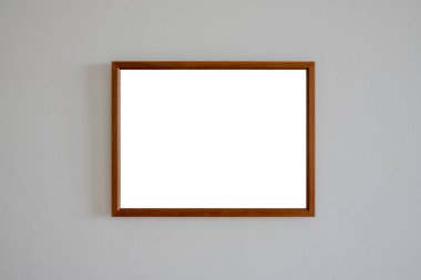 boş beyaz noktalı ahşap çerçeveli resim