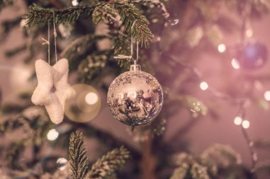 Dala asılı şeffaf cam top