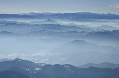 Kış dağ manzara, Dağı Milli Parkı Kopaonik, Sırbistan
