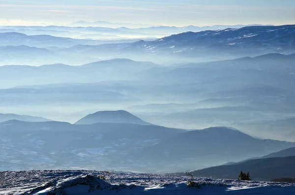 Kış dağ manzara, Dağı Milli Parkı Kopaonik, Sırbistan