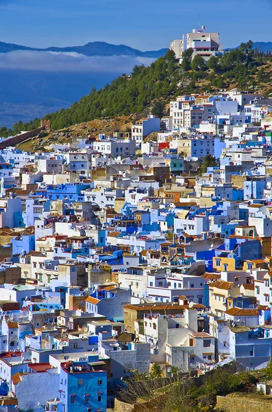 舍，蓝色的城市，摩洛哥 — 图库照片