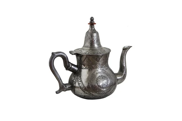 Traditional Moroccan teapot isolated — Stock Photo, Image