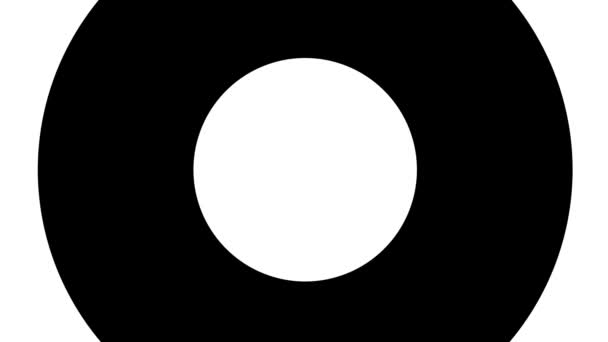 Ultra HD 4k video of  circles animation on a black background. Best for keying or masking and used as wipe transition as alpha channel — Stock Video