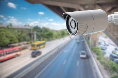 CCTV güvenlik kamera trafiğini izleme