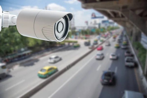 Telecamere di sicurezza CCTV Monitoraggio del traffico — Foto Stock