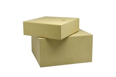 Kağıt kutusu veya beyaz arka plan üzerinde izole karton kutu