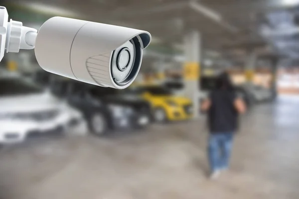 Cctv Security Camera Parkeren Toezicht — Stockfoto