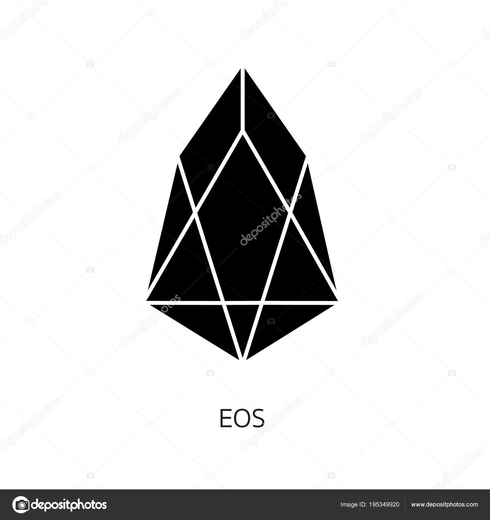 Vector illustration crypto icon on background. EOS is a ...