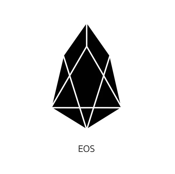 Illustration vectorielle icône cryptographique sur fond. EOS est une nouvelle plate-forme blockchain de la crypto-monnaie sur l'échange. Monnaie numérique — Image vectorielle