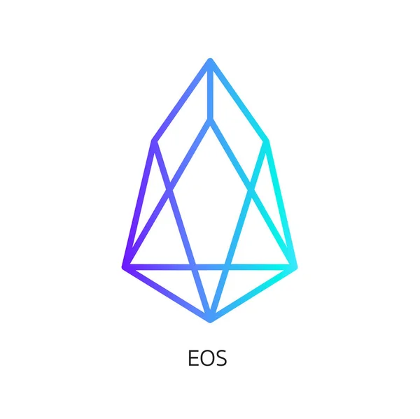 Векторная иллюстрация криптографический значок на заднем плане. EOS - это новая платформа блокчейна криптовалют на бирже. Цифровая валюта — стоковый вектор