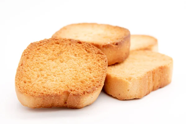 Petits craquelins à la vanille sur fond blanc — Photo