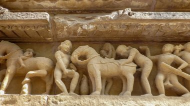 Ünlü Hintli Madhya Pradesh turist Simgesel Yapı - Kandariya Mahadev Tapınağı, Khajuraho, Hindistan. UNESCO Dünya Miras Listesi