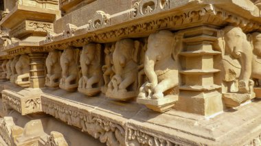 Ünlü Hintli Madhya Pradesh turist Simgesel Yapı - Kandariya Mahadev Tapınağı, Khajuraho, Hindistan. UNESCO Dünya Miras Listesi