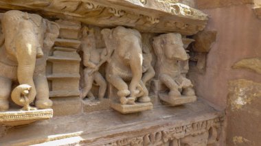 Ünlü Hintli Madhya Pradesh turist Simgesel Yapı - Kandariya Mahadev Tapınağı, Khajuraho, Hindistan. UNESCO Dünya Miras Listesi