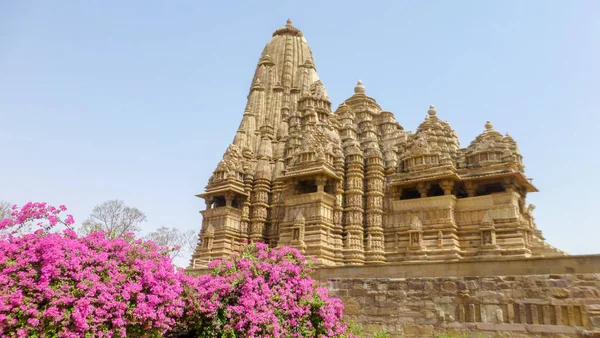 Famoso indiana Madhya Pradesh ponto de referência turístico - Templo Kandariya Mahadev, Khajuraho, Índia. Património Mundial da Unesco — Fotografia de Stock