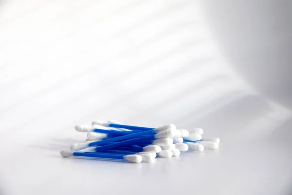 stock image colorful cotton swabs on light