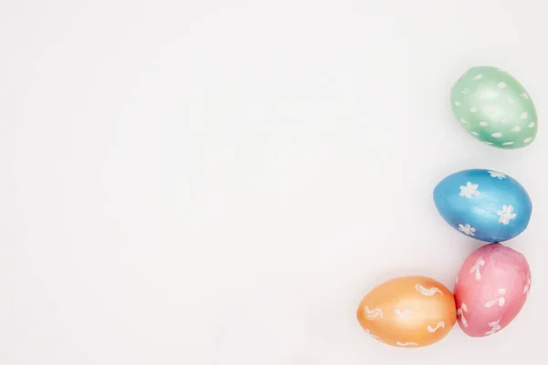 Huevos Pascua Color Cesta Aislada — Foto de Stock
