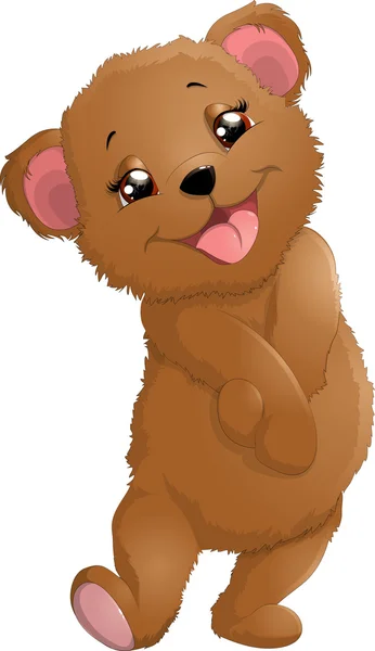 Oso en pose hermosa — Vector de stock