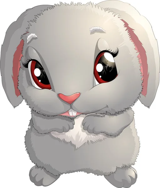 Mignon lapin dessin animé — Image vectorielle