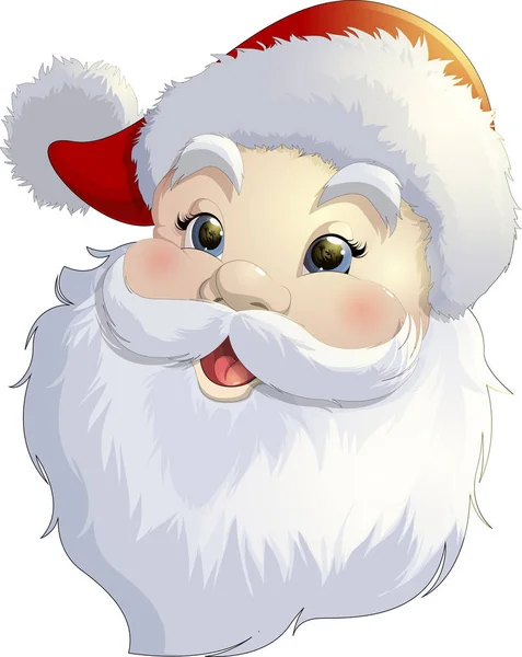 Santa Claus sobre un fondo blanco — Vector de stock