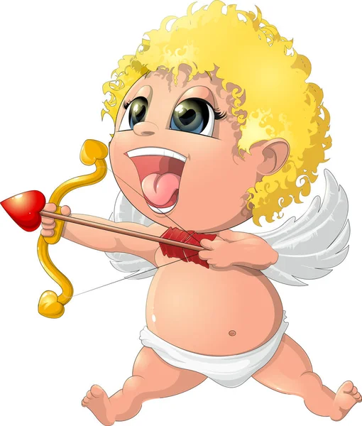 Beautiful Cupid to the holiday — Stock Vector