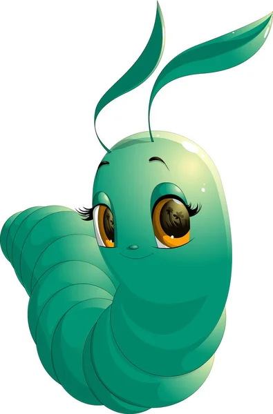 Cute caterpillar cartoon — Stock Vector