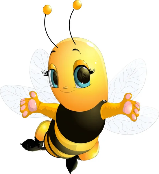 Krásné roztomilé včela — Stockový vektor