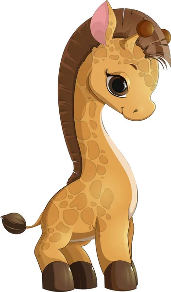 Estilo de dibujos animados jirafa — Vector de stock