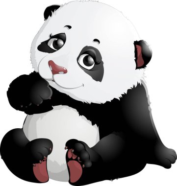 Sevimli Panda ayısı çizimler