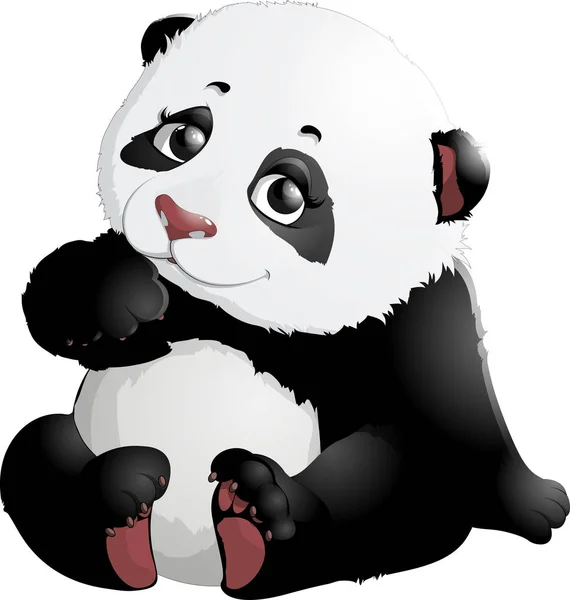 Cute Panda bear illustrations — Stock Vector