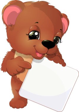 Tatlı bebek ayı çizgi filmi.