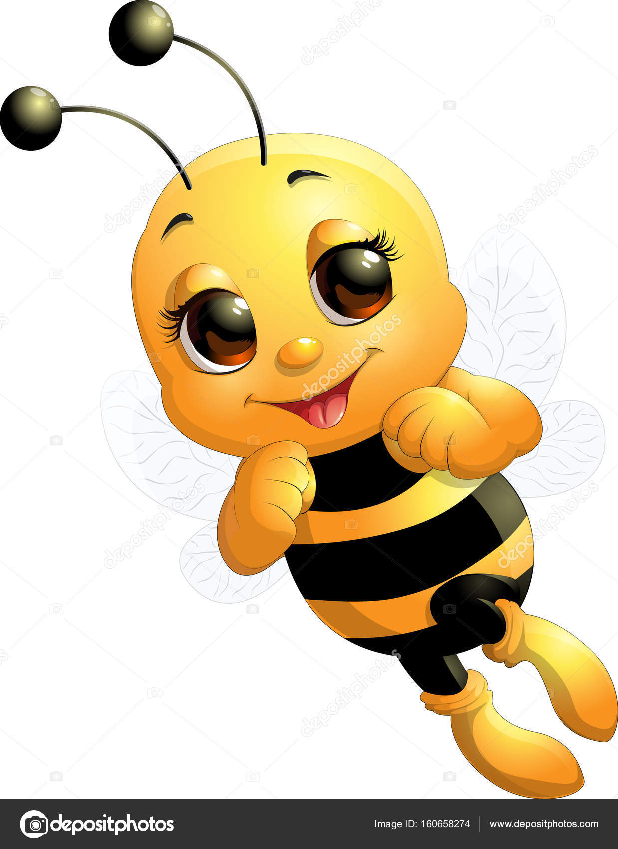 Download Beautiful Cute Bee Vector Image By C Andryuha19811 Vector Stock 160658274