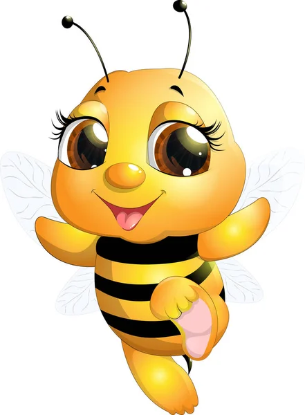 Piękny Ładna Pszczoła — Wektor stockowy