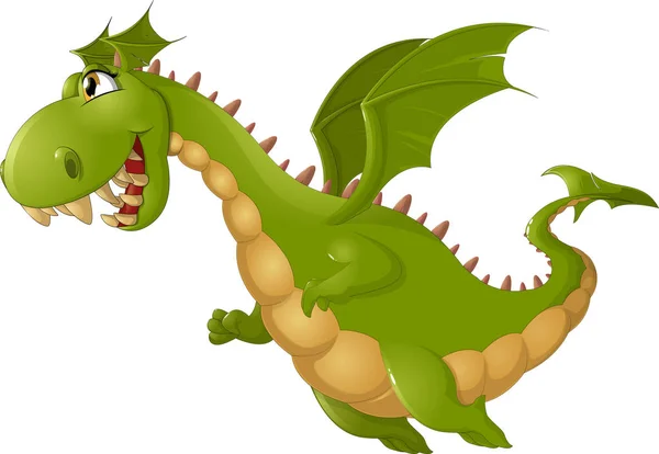 Dragon en colère bande dessinée — Image vectorielle