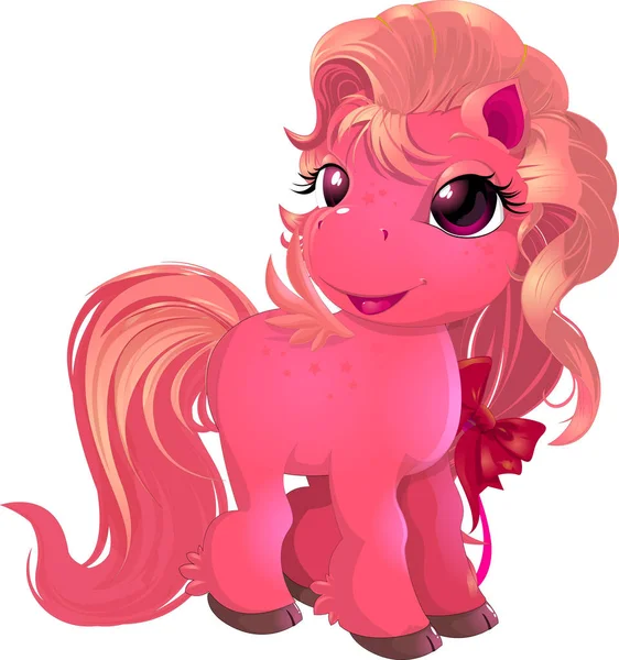 Little beautiful pony — Stock Vector