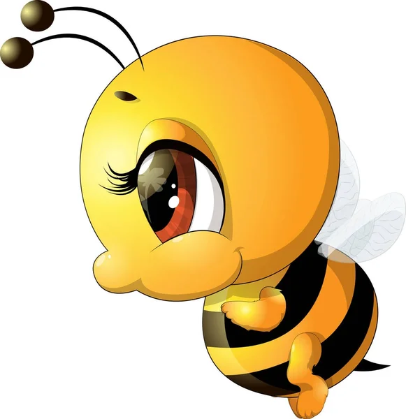 Krásné roztomilé včela — Stockový vektor