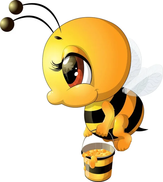Hermosa abeja linda — Archivo Imágenes Vectoriales