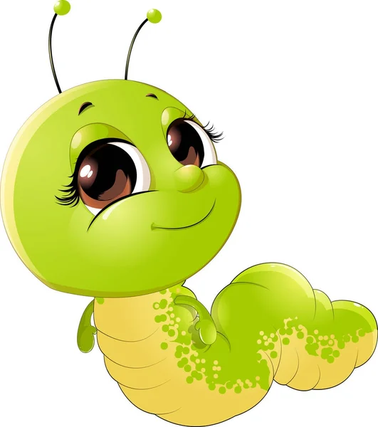Leuke insecten caterpillar — Stockvector