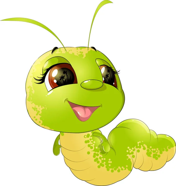 Chenille d'insecte mignon — Image vectorielle