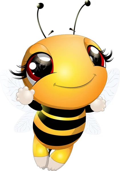 Belle abeille mignonne — Image vectorielle