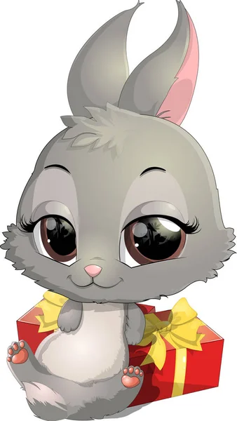 かわいいウサギの漫画 — ストックベクタ